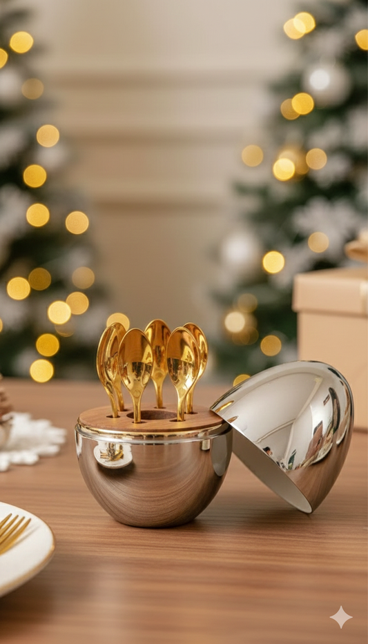 🍽️🥚 JUEGO DE CUBIERTOS FORMA DE HUEVO – ELEGANCE SET 🥚🍽️