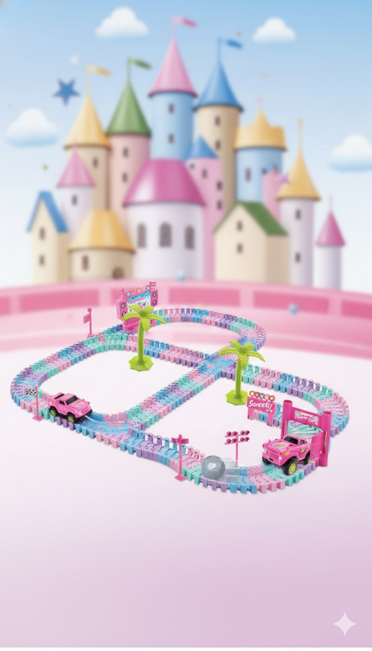 💖🏁 PISTA BARBIE MÁGICA 144 PIEZAS 🏁💖