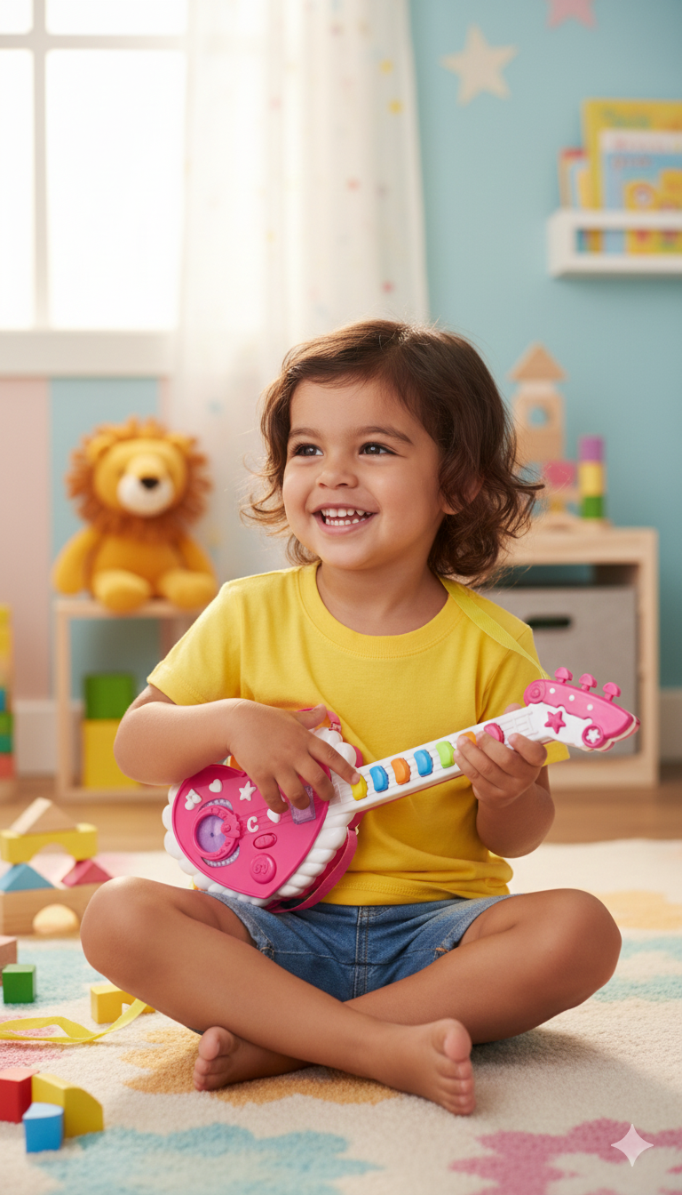 GUITARRA DIDÁCTICA CON LUCES Y SONIDO
