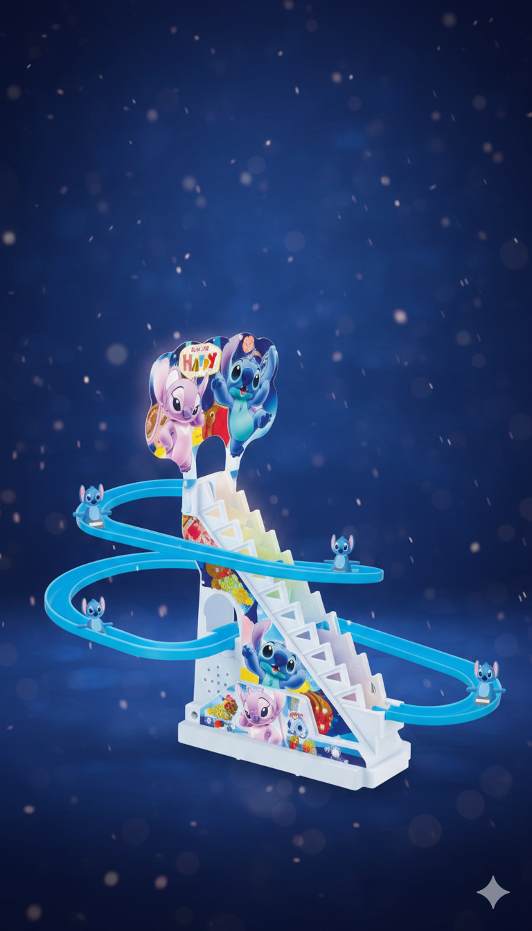 🟦🎢 ESCALERA STITCH – DIVERSIÓN QUE NO SE DETIENE 🎢🟦