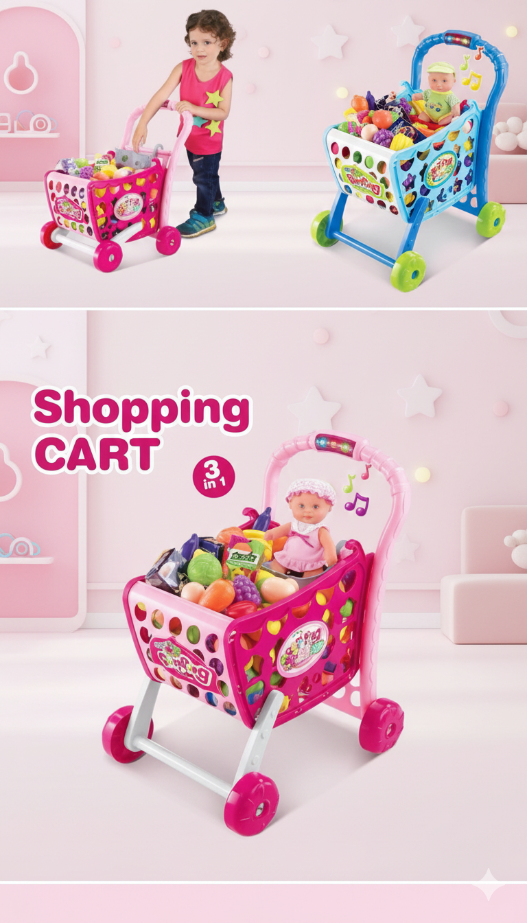 🛒✨ CARRITO DE MERCADO CON LUCES Y SONIDOS ✨🛒