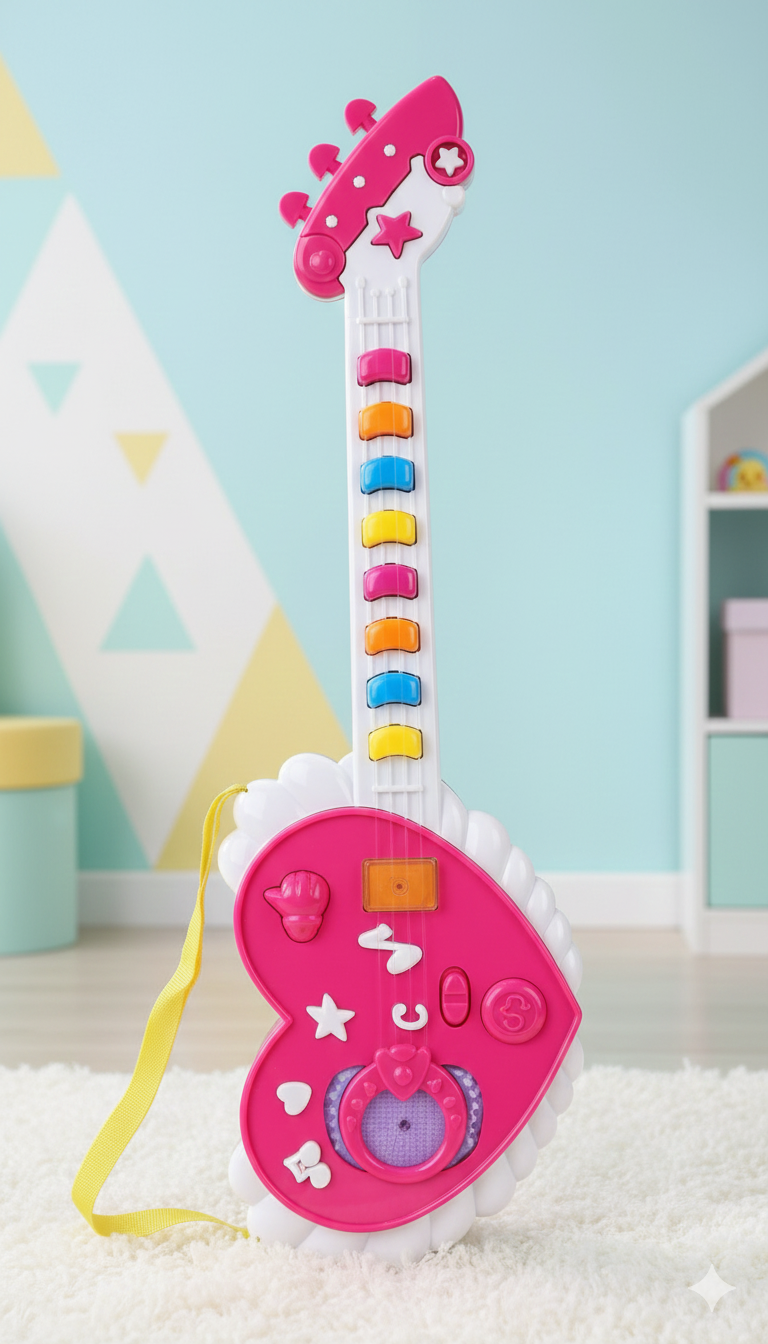 GUITARRA DIDÁCTICA CON LUCES Y SONIDO