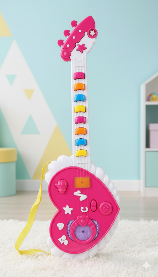 GUITARRA DIDÁCTICA CON LUCES Y SONIDO